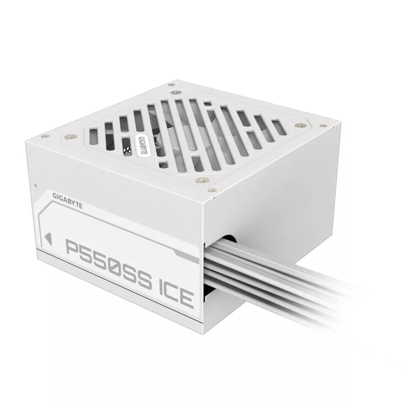 GIGABYTE P550SS ICE Netzteil - PCIe 5.0, 80 PLUS Silver, 120mm Lüfter, ATX 3.0 kompatibel, EU-Stecker