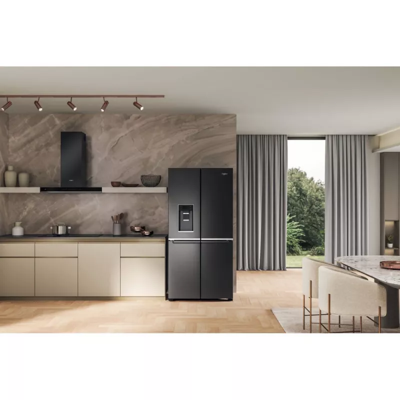 Whirlpool WQ9I FO2BX EF Side-by-Side-Kühlschrank Freistehend 592 L Schwarz
