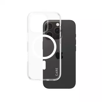 PanzerGlass CARE™ by ® Urban Combat Hülle transparent mit weißem MagSafe iPhone 16 Pro