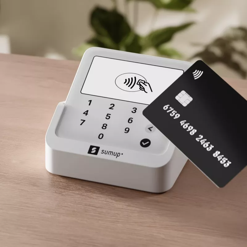 SumUp Solo Lite & Charging Station intelligenter Kartenleser Akku Weiß