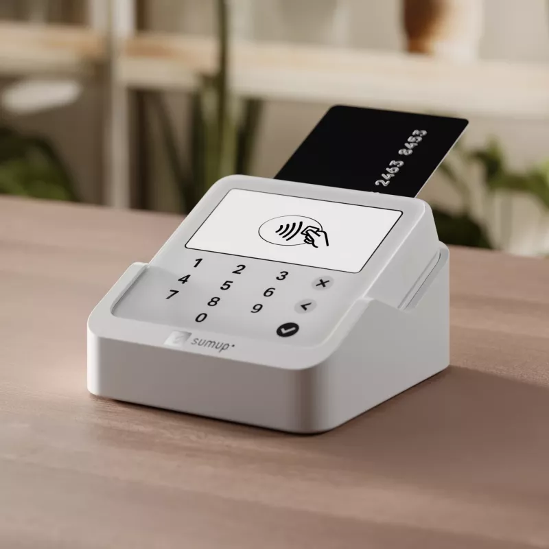 SumUp Solo Lite & Charging Station intelligenter Kartenleser Akku Weiß