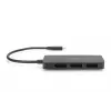 Digitus DS-45334 3-Port-MST-Video-Hub, USB-C auf 3x DisplayPort, Schwarz