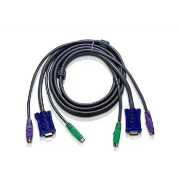 ATEN 10ft PS/2 KVM-Kabel Schwarz 3 m