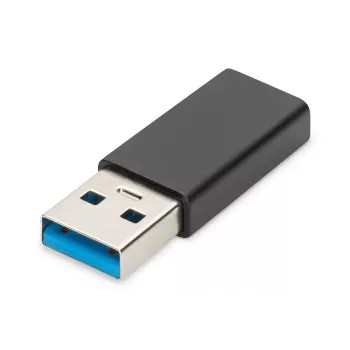 DIGITUS USB Typ-C Adapter, Typ A auf C M/F, 3A, 5GB, 3.0 Version, schwarz