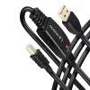 Axagon ADR-210B aktives Verbindungs-/Repeaterkabel USB 2.0 A-Stecker auf B-Stecker, 10 m
