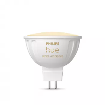 Philips Hue White Ambiance MR16 – smarte Leuchte, Smarte Lampe, Bluetooth/Zigbee, Weiß, LED, GU5.3, MR16