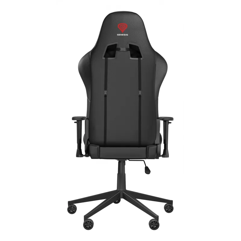 Gaming-Sessel GENESIS Nitro 440 G2, gepolsterter Sitz, Stoff/Kunstleder, grau/schwarz, max. 120 kg, verstellbare Rückenlehne und 1D-Armlehnen