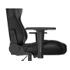 Gaming-Sessel GENESIS Nitro 440 G2, gepolsterter Sitz, Stoff/Kunstleder, grau/schwarz, max. 120 kg, verstellbare Rückenlehne und 1D-Armlehnen