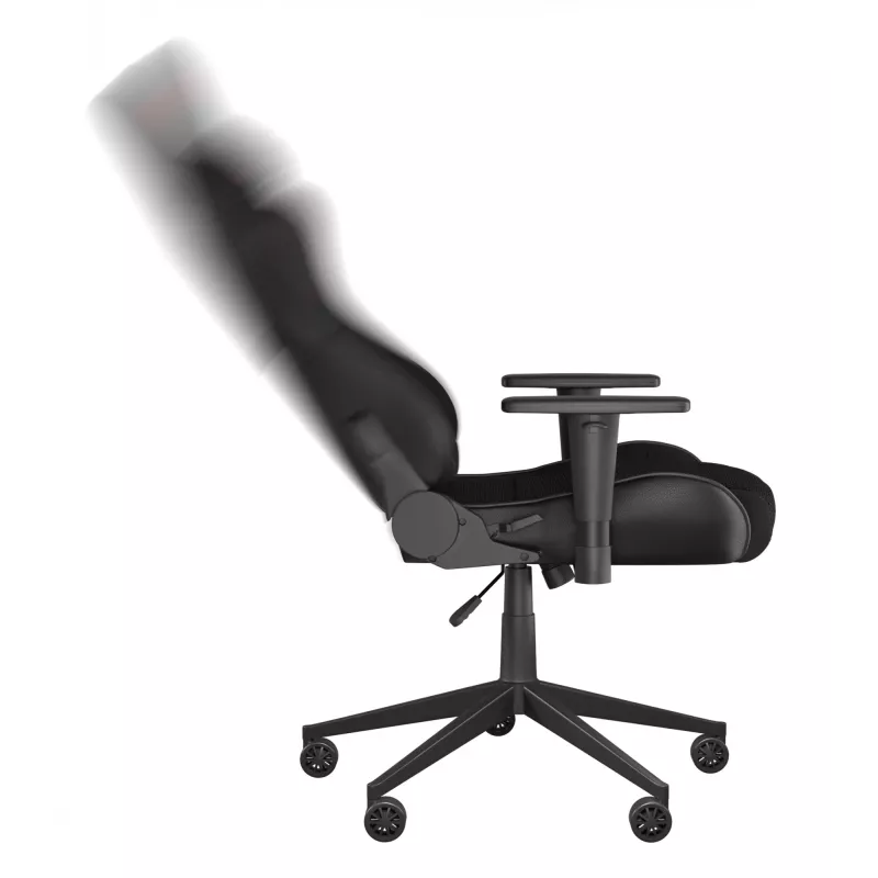 Gaming-Sessel GENESIS Nitro 440 G2, gepolsterter Sitz, Stoff/Kunstleder, grau/schwarz, max. 120 kg, verstellbare Rückenlehne und 1D-Armlehnen