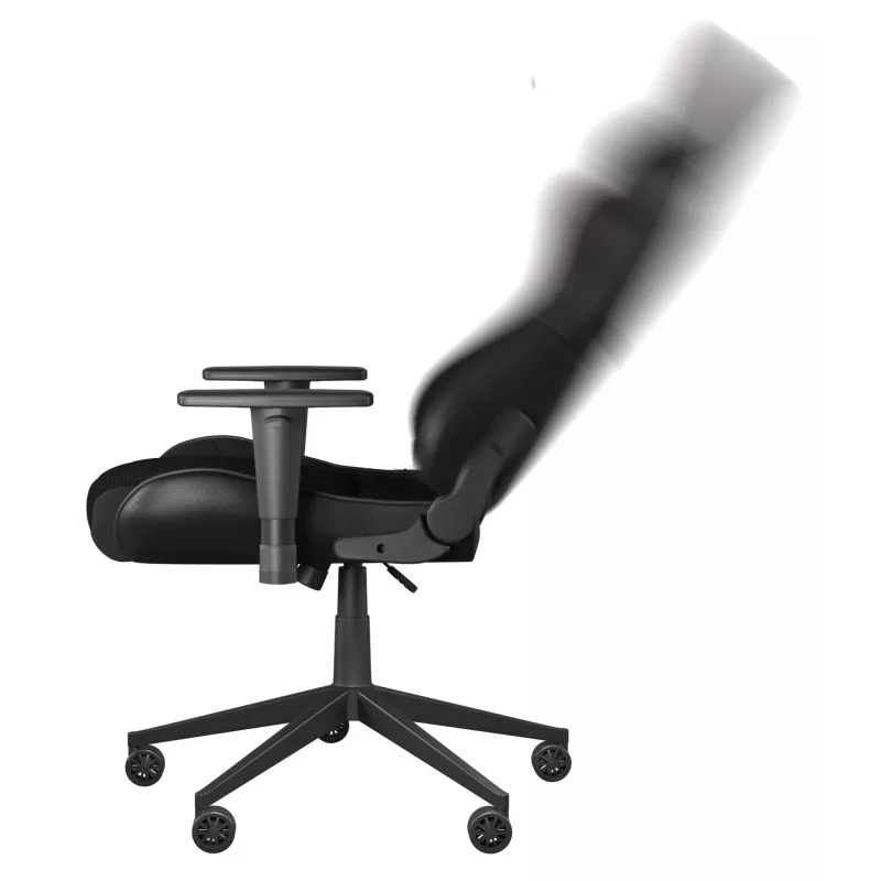 Gaming-Sessel GENESIS Nitro 440 G2, gepolsterter Sitz, Stoff/Kunstleder, grau/schwarz, max. 120 kg, verstellbare Rückenlehne und 1D-Armlehnen