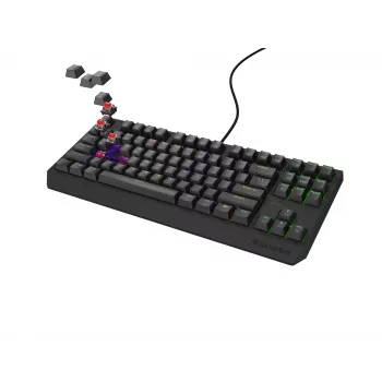 Genesis Thor 230 TKL kabelgebundene mechanische Gaming-Tastatur, US, Schwarz, Outemu Red
