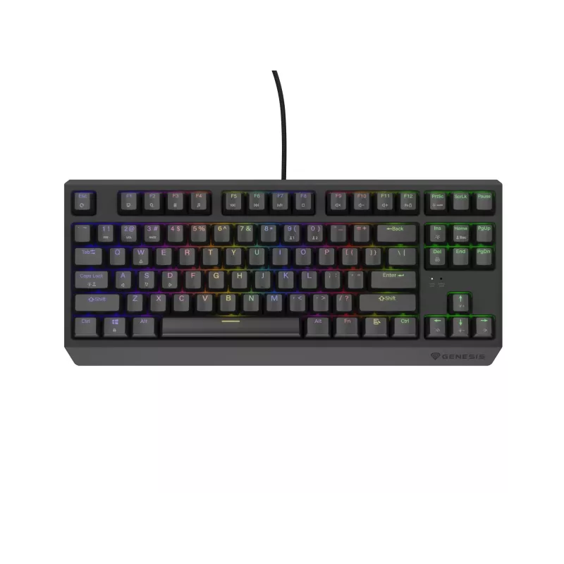 Genesis Thor 230 TKL kabelgebundene mechanische Gaming-Tastatur, US, Schwarz, Outemu Red