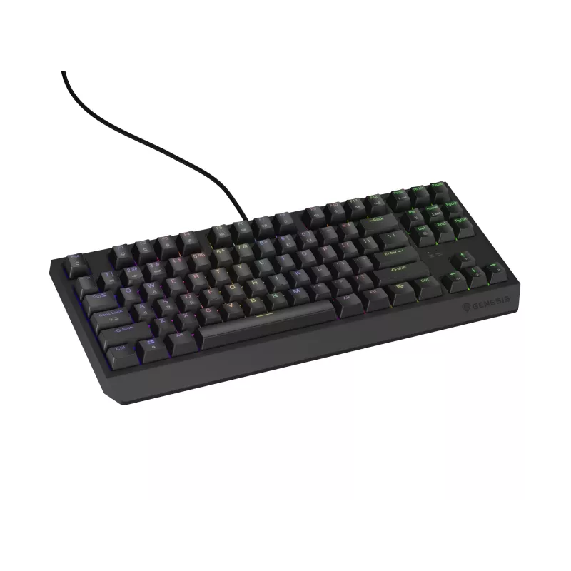 Genesis Thor 230 TKL kabelgebundene mechanische Gaming-Tastatur, US, Schwarz, Outemu Red