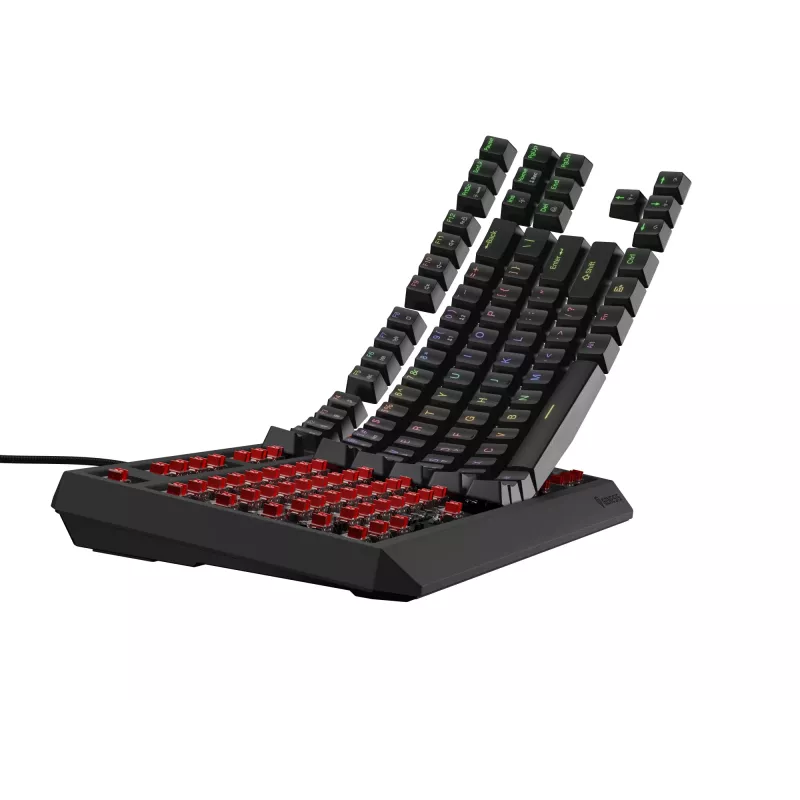 Genesis Thor 230 TKL kabelgebundene mechanische Gaming-Tastatur, US, Schwarz, Outemu Red