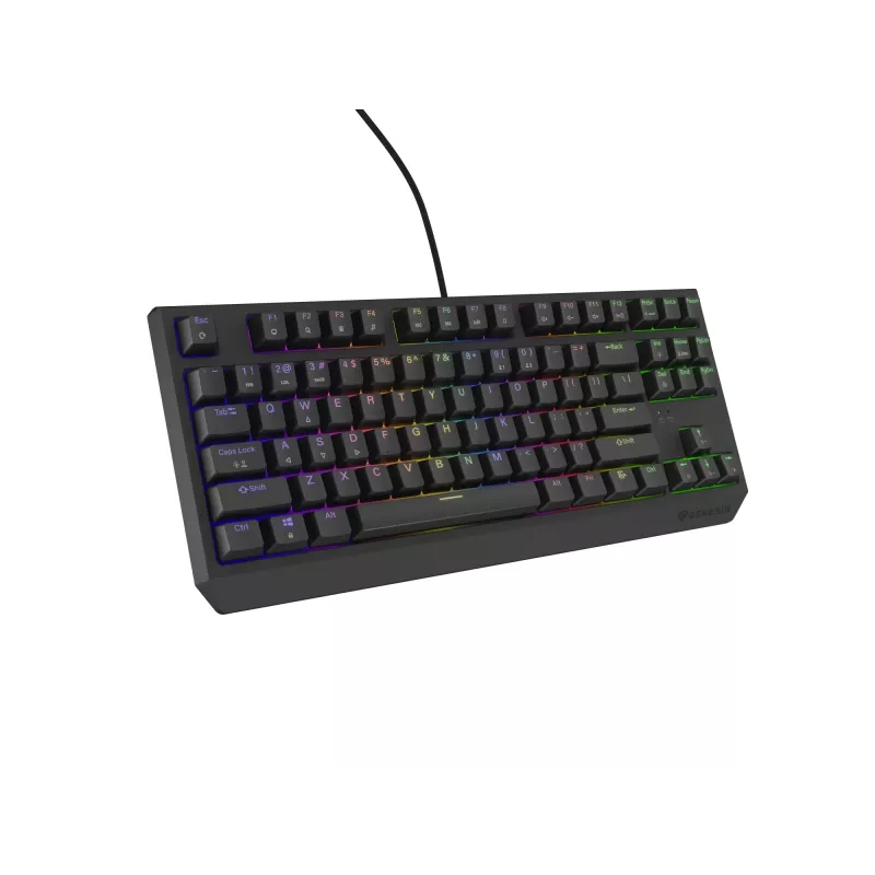 Genesis Thor 230 TKL kabelgebundene mechanische Gaming-Tastatur, US, Schwarz, Outemu Red