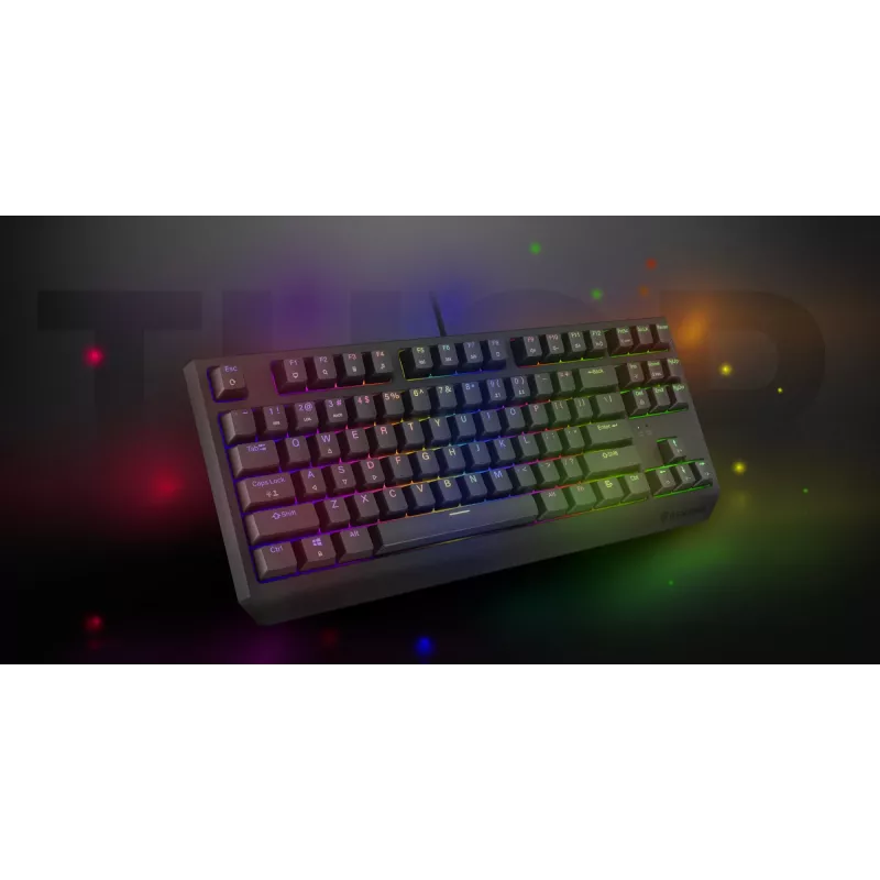 Genesis Thor 230 TKL kabelgebundene mechanische Gaming-Tastatur, US, Schwarz, Outemu Red