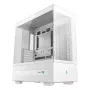 DeepCool CH690 Digital WH R-CH690-WHNNA0D-G-1 Mid-Tower-PC-Gehäuse, ATX/Micro-ATX/Mini-ITX, 2x gehärtetes Glas, 1x 3,5 Zoll + 3x 2,5 Zoll Laufwerksschächte, 8 Erweiterungssteckplätze, ohne Netzteil, Weiß