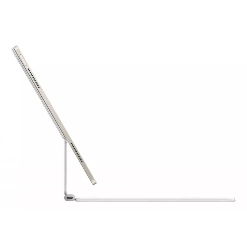 Apple Magic Keyboard QWERTY Schwedisch Weiß Trackpad iPad Air 13 Zoll