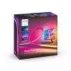 Philips Play Gradient Lightstrip für PC, Smart Strip Light, Bluetooth/Zigbee, Schwarz, Silikon, nicht austauschbare(s) Leuchtmittel, Weiß