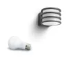 Philips Hue White Lucca Outdoor Wandleuchte, Smart Außenleuchte, Bluetooth/Zigbee, Anthrazit, LED, Aluminium, E27