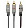 GEMBIRD 3,5-mm-Stereo auf 2xRCA-Stecker, 1,5 m Kabel - vergoldete Anschlüsse