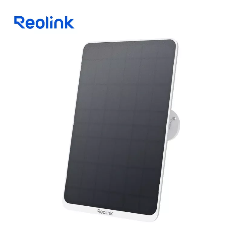 Solarpanel Reolink SP3-W 12W 6V USB-C IP65 Außenbereich, 360° horizontal, 90° vertikal, 4 m Kabel, Technopolymer, weiß