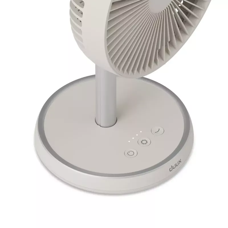 Standventilator Duux Rize Flex 21 cm, 4 Geschwindigkeiten, Oszillation, 10 W, greige