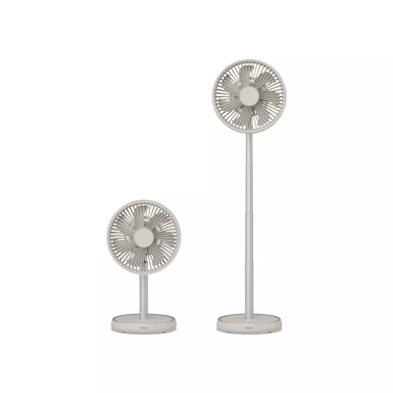 Standventilator Duux Rize Flex 21 cm, 4 Geschwindigkeiten, Oszillation, 10 W, greige