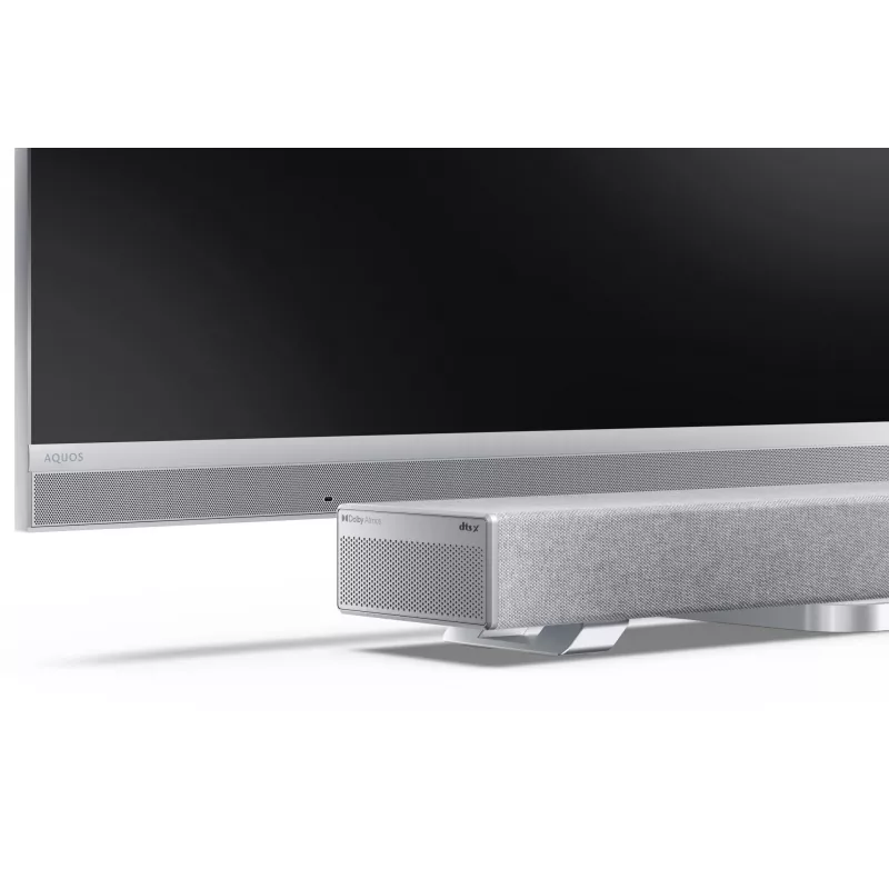 Sharp HT-SBW53121(SL) 3.1.2 Dolby Atmos/DTS:X Soundbar mit kabellosem Subwoofer, 550 W, Bluetooth, Silber