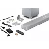 Sharp HT-SBW53121(SL) 3.1.2 Dolby Atmos/DTS:X Soundbar mit kabellosem Subwoofer, 550 W, Bluetooth, Silber