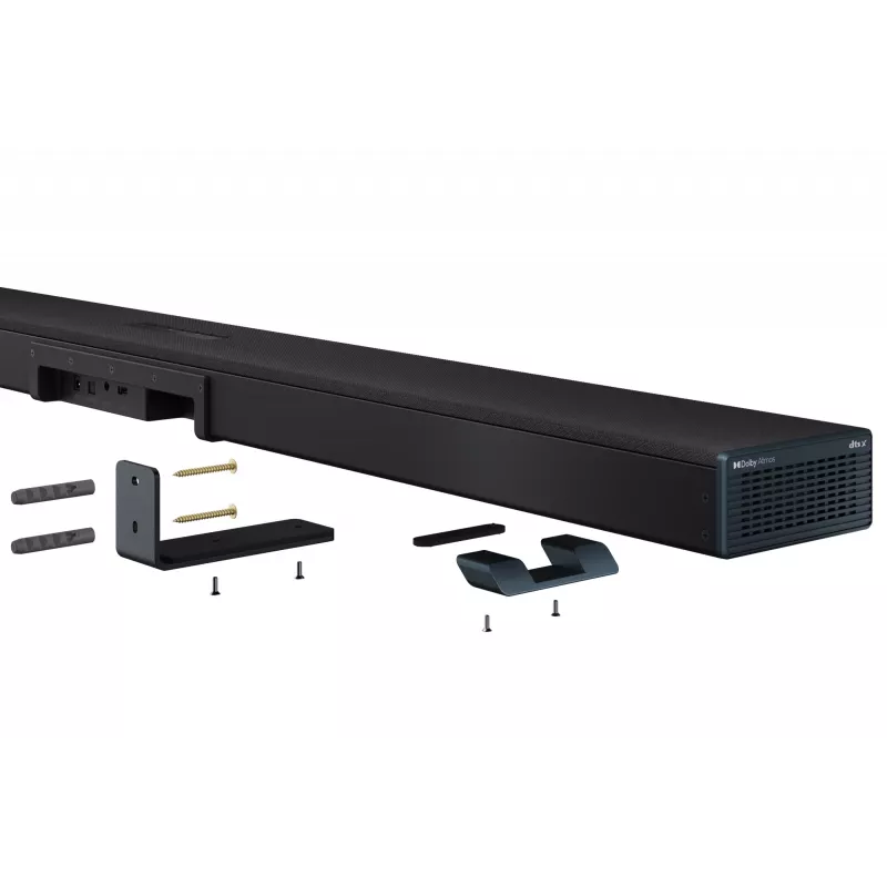 Sharp HT-SBW55121(BK) 5.1.2 Dolby Atmos/DTS:X Soundbar mit kabellosem Subwoofer, 650 W, Bluetooth, Schwarz