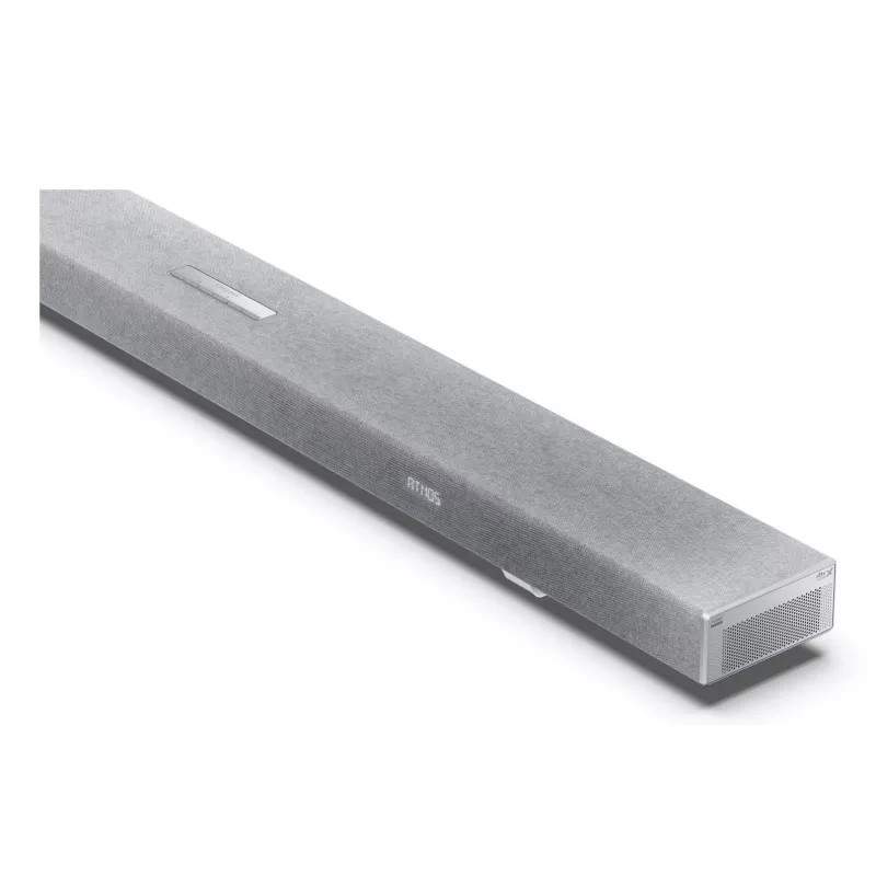 Sharp HT-SBW55121(SL) 5.1.2 Dolby Atmos/DTS:X Soundbar mit kabellosem Subwoofer, 650 W, Bluetooth, Silber