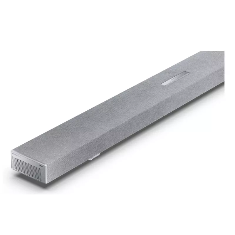 Sharp HT-SBW55121(SL) 5.1.2 Dolby Atmos/DTS:X Soundbar mit kabellosem Subwoofer, 650 W, Bluetooth, Silber