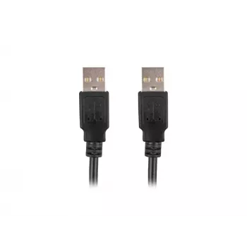 USB-A-auf-A-Kabel LANBERG CA-USBA-20CU-0018-BK 1,8 m USB 2.0 Schwarz, vernickelte Kontakte