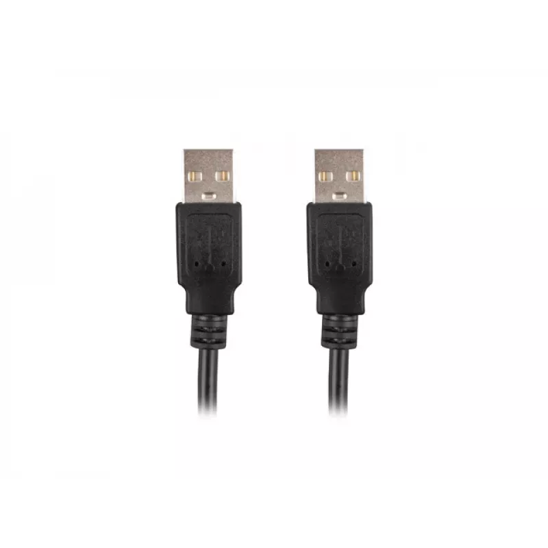USB-A-auf-A-Kabel LANBERG CA-USBA-20CU-0018-BK 1,8 m USB 2.0 Schwarz, vernickelte Kontakte