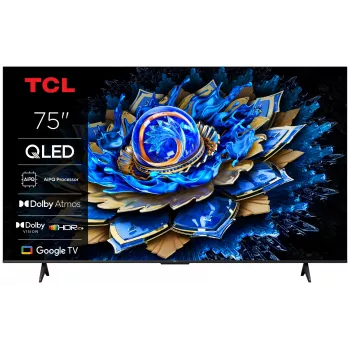 TCL T69C 75T69C TV 190,5 cm (75 Zoll) 4K Ultra HD Smart TV Wi-Fi Schwarz 350 cd/m²