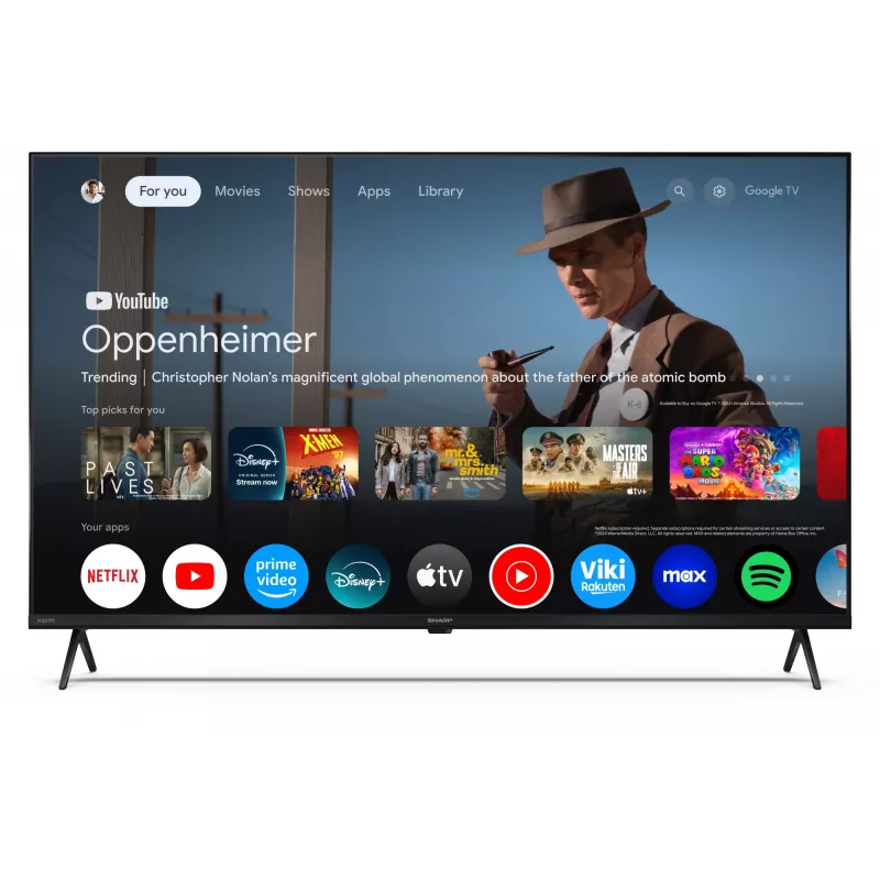 Sharp 50HP5265E 50" (127 cm) 4K Ultra HD Smart-TV, Google TV, WLAN, schwarz