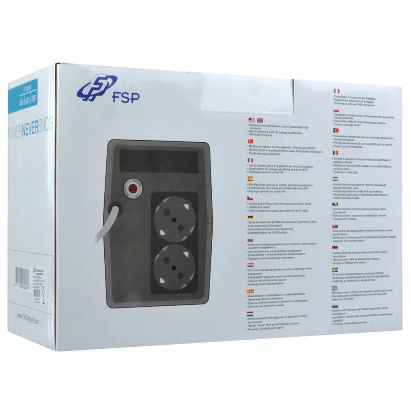 FSP FP 600 unterbrechungsfreie Stromversorgung (USV) 0,6 kVA 360 W 2 AC-Ausgänge