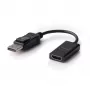 Dell 492-BBXU (DANAUBC087) DisplayPort-auf-HDMI-2.0-Adapter, 4K, 0,2 m, schwarz