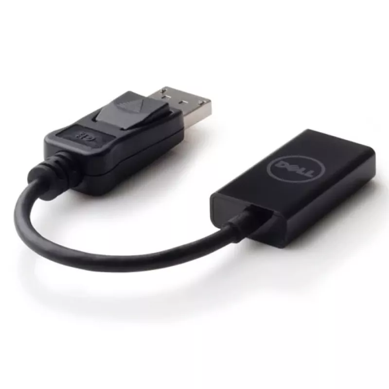 Dell 492-BBXU (DANAUBC087) DisplayPort-auf-HDMI-2.0-Adapter, 4K, 0,2 m, schwarz