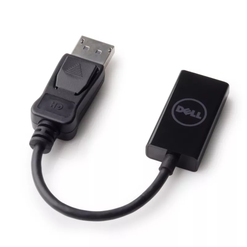 Dell 492-BBXU (DANAUBC087) DisplayPort-auf-HDMI-2.0-Adapter, 4K, 0,2 m, schwarz
