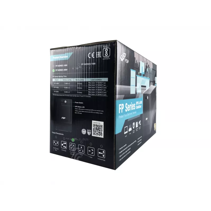FSP FP 1000 unterbrechungsfreie Stromversorgung (USV) Line-Interactive 1 kVA 600 W 4 AC-Ausgänge