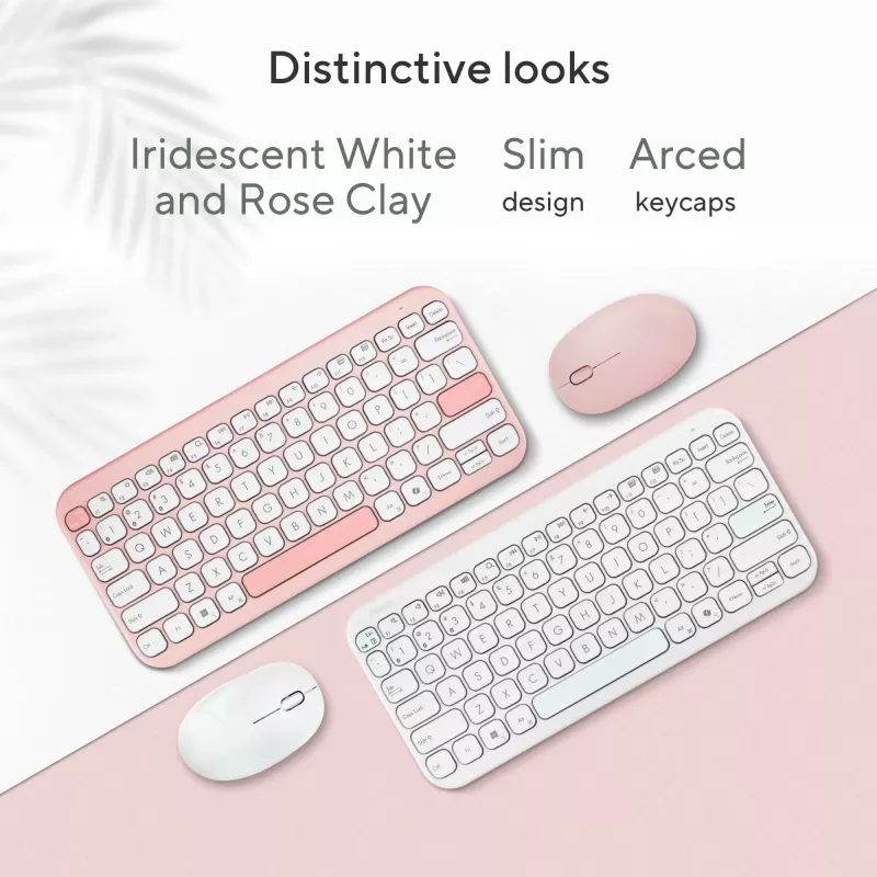 Wireless Bluetooth Keyboard ASUS Marshmallow KW100 — US International Layout, Oat Milk