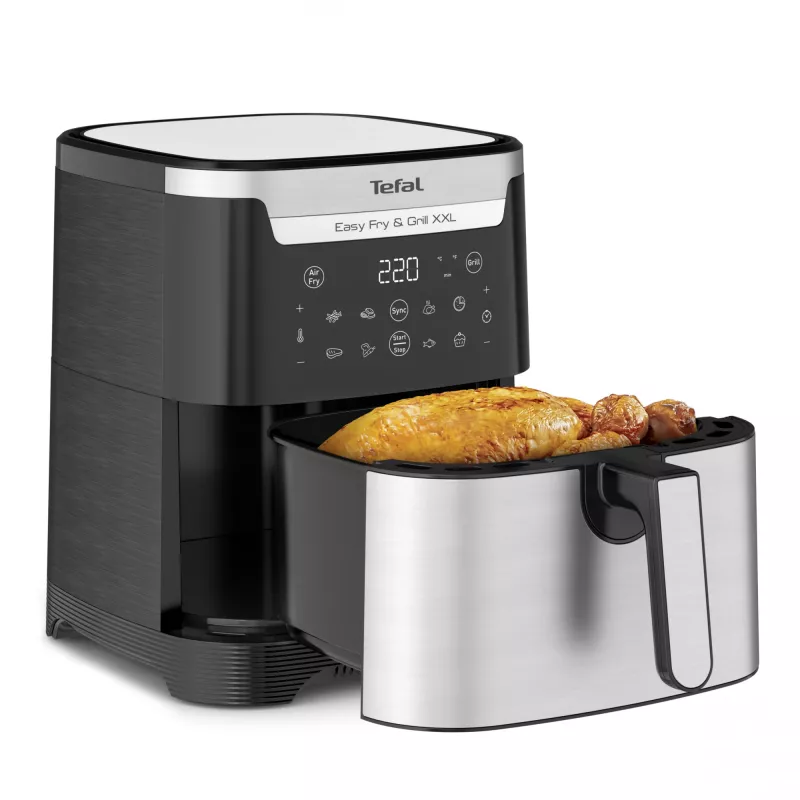 Tefal Easy Fry & Grill EY801D 6,5 L Standgerät 1650 W Heißluftfritteuse Edelstahl