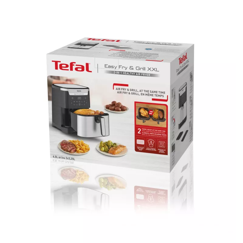 Tefal Easy Fry & Grill EY801D 6,5 L Standgerät 1650 W Heißluftfritteuse Edelstahl