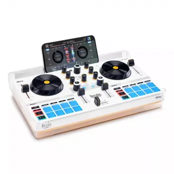 DJ-Controller Hercules DJControl Mix Ultra – weiß, mobiler Bluetooth-Controller