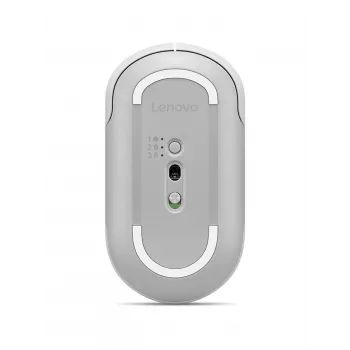 Kabellose leise Maus Lenovo 700 Multi-Device, ambidextrisch, optisch, 4000 DPI, RF + Bluetooth, 8 Tasten, weiß