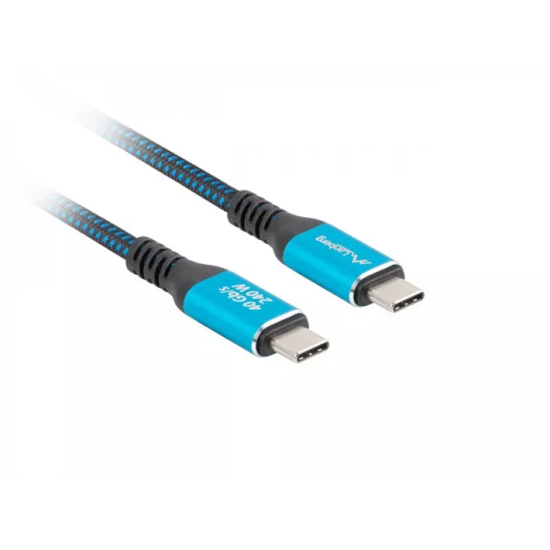 Lanberg CA-CMCM-44CU-0005-BK USB-C-Kabel (St./St.) USB4, 0,5 m, 240 W, 8K 60 Hz