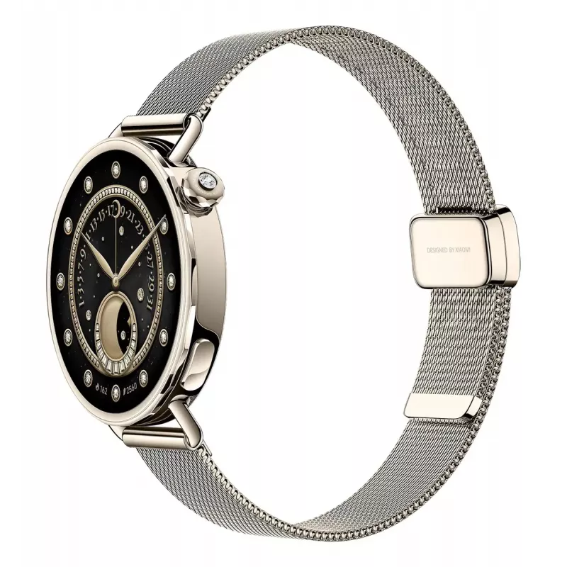 Xiaomi Watch S4 41 mm Smartwatch, 1,32" AMOLED 466x466, GPS, NFC, 5 ATM, Milanaise-Armband, Sunset Gold