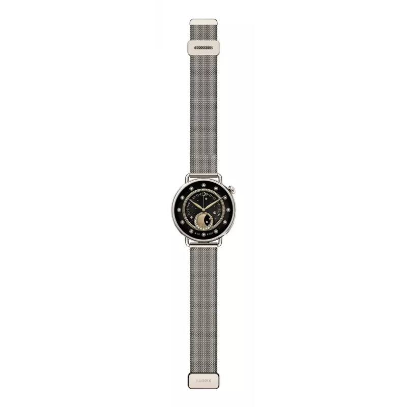 Xiaomi Watch S4 41 mm Smartwatch, 1,32" AMOLED 466x466, GPS, NFC, 5 ATM, Milanaise-Armband, Sunset Gold